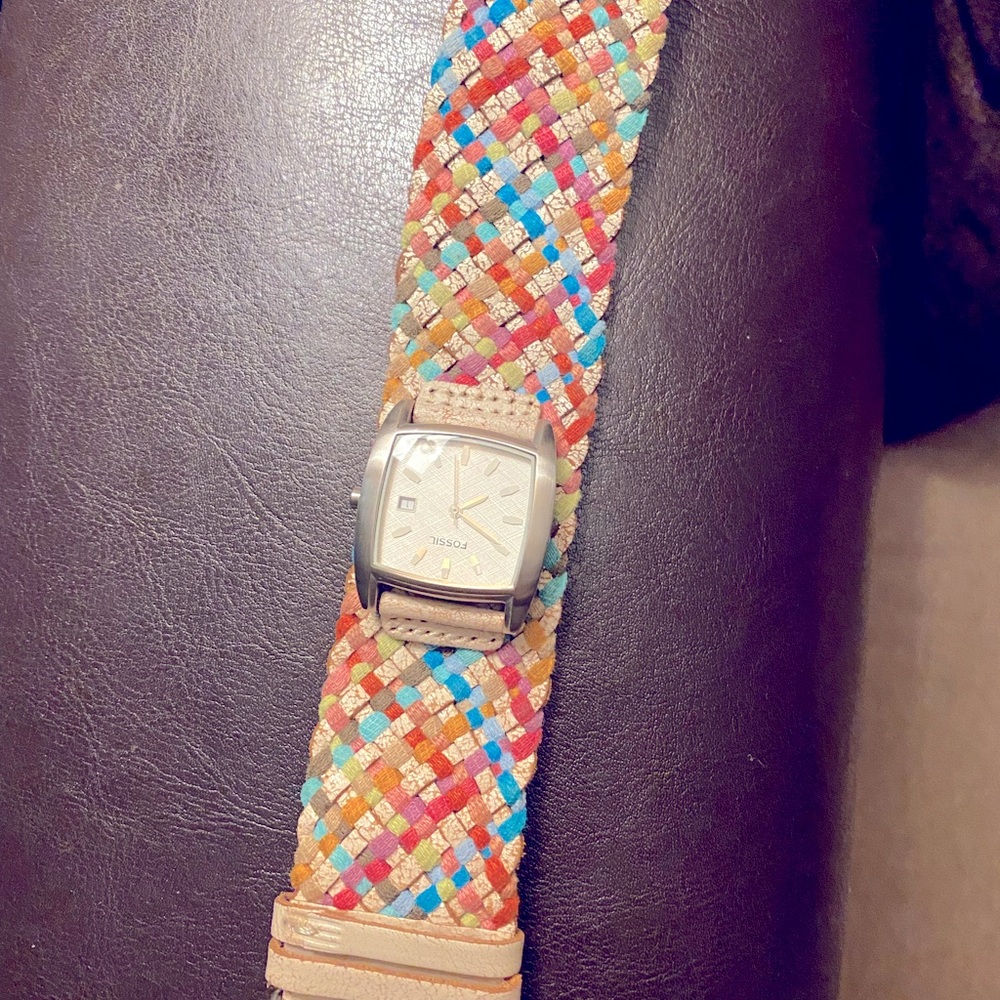 Fossil watch! Very trendy with vibrant colors